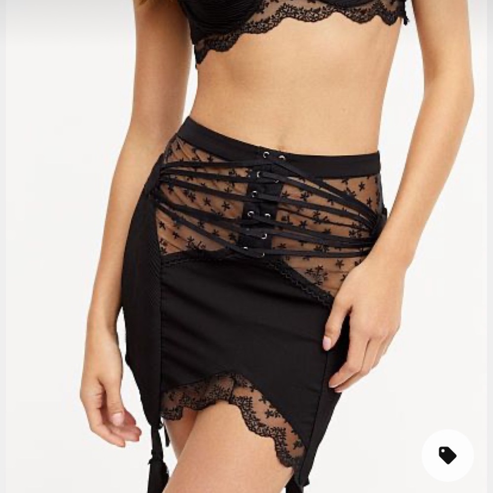 Black Lace Women's Intimate Skirt